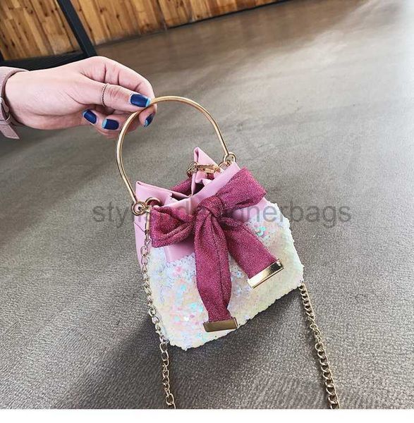 Kordelzug, modische und lässige Pailletten-Kleintasche für Damen, 2023, neue Kette, eine Schultertasche, Netzrot und Western-Stil, Umhängetaschen, stilvolle Designertaschen