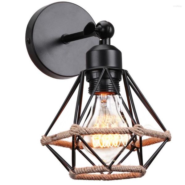 Candeeiro de Parede Vintage Industrial Luminária Sombra Tecto Retro Loft Arandela Café Bar Iluminação Interior Decoração do Quarto de Casa Lampara Techo