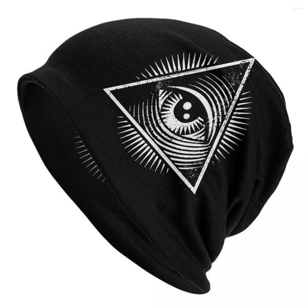 Baskenmützen All Seeing Eye Freimaurer-Mütze, Freimaurer-Freimaurer, coole Winter-Outdoor-Skullies, Mützen, Hüte, Frühling, warme Kopfbedeckung, Motorhaube, Stricken