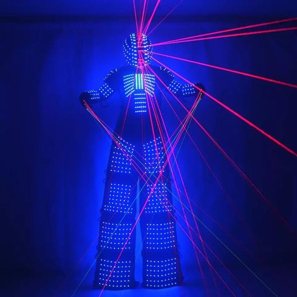 Лазерный светодиодный костюм светодиодные одежды световые костюмы светодиодные роботы костюмы David robot2912