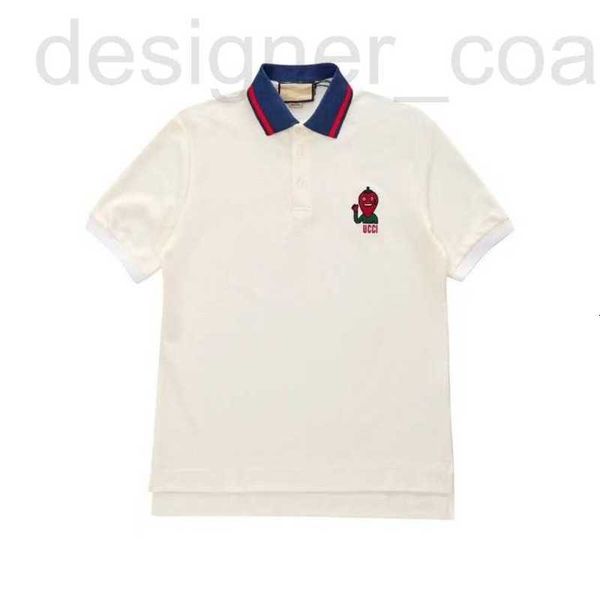 Мужской дизайнер Polos Правильная версия G Family Kitten Sticker Cotton Polo рубашка, Gu Business с коротки