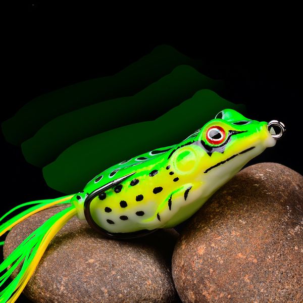 Esche Esche 8 Pz / lotto Tipo Rana Topwater Lure Silicone Thunder Fishing 43mm 60mm 65mm Soft Bait Artificiale Wobbler per Set 230809