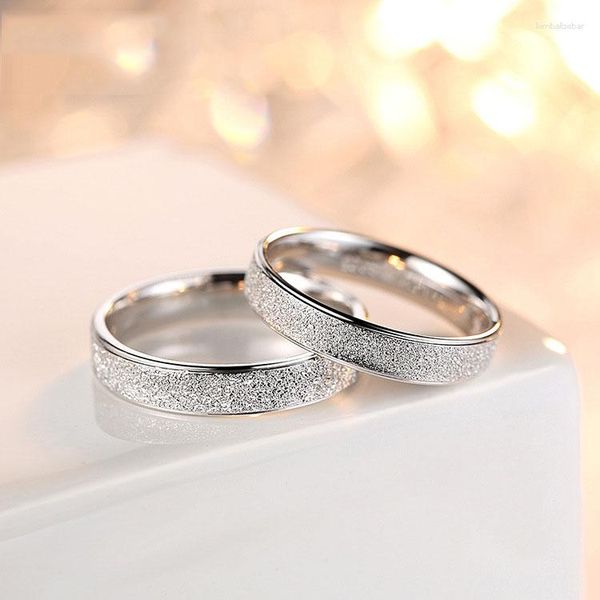 Alianças de Casamento Austyn Alta Qualidade Elegante Simples Fosco Aço Inoxidável Casal 4mm 6mm Joias de Noivado Atacado