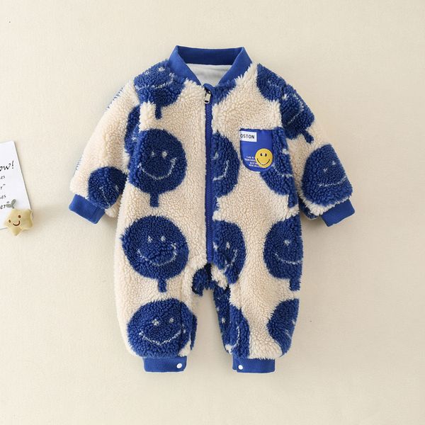 Cosplay Herbst Winter Baby Strampler Cartoon Warme Woolen Kleinkind Overalls Innen Verdicken Lose Infant Outfit 230808