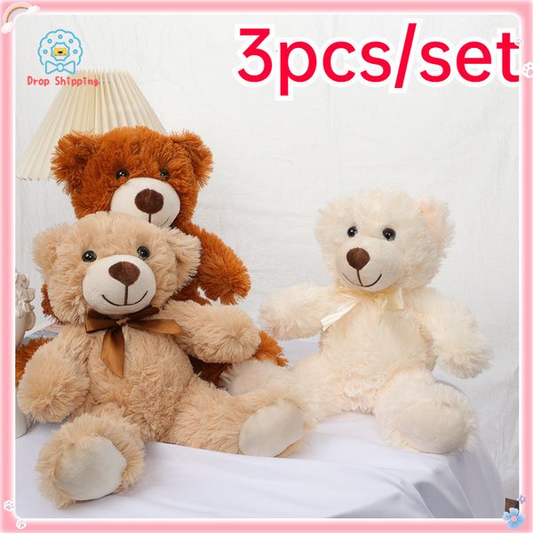 Bambole di peluche 3 Confezioni Teddy Bear Peluche Orso di peluche morbido Peluche Kawaii Baby Sleeping Toys Home Decor Regalo per bambini 230809