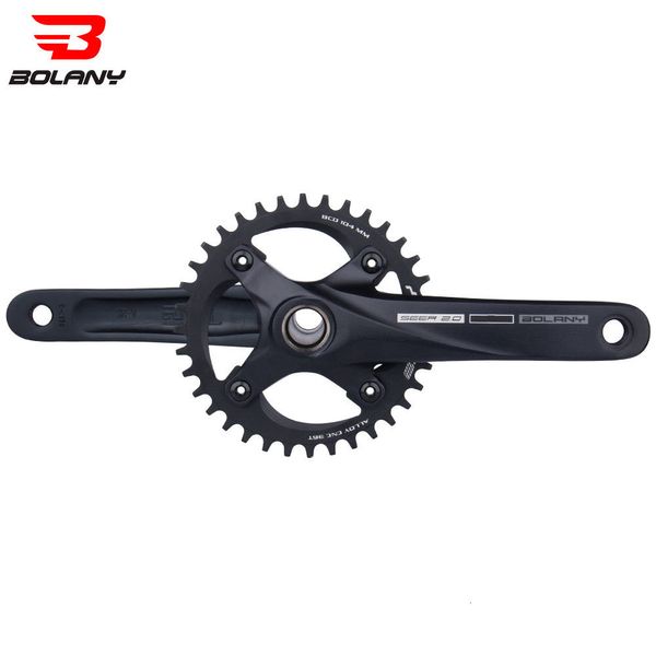 Conjuntos de grupos de bicicleta Bolany Pedaleira de bicicleta 104BCD Hollow Crank MTB 170 mm Corrente integrada 36T com furo redondo inferior 230808