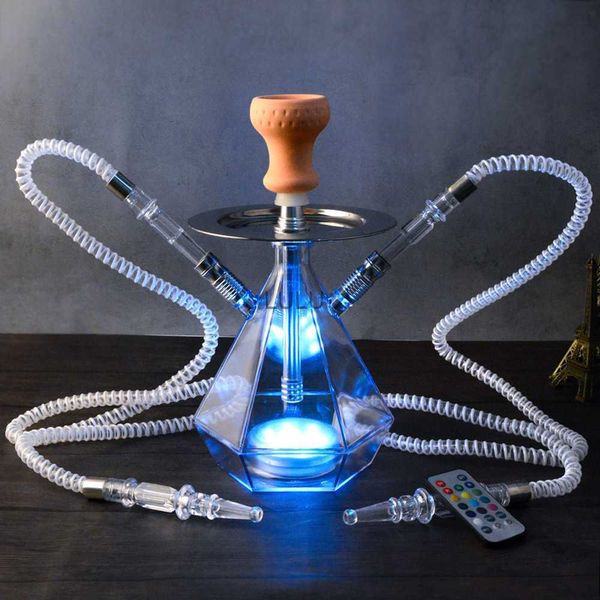 Narghilè acrilico arabo Set Accessori per pipe narghilè Waterpijp Nargile Acrilico Chicha Narguile Completo Cachimba per fumare Sisha HKD230809