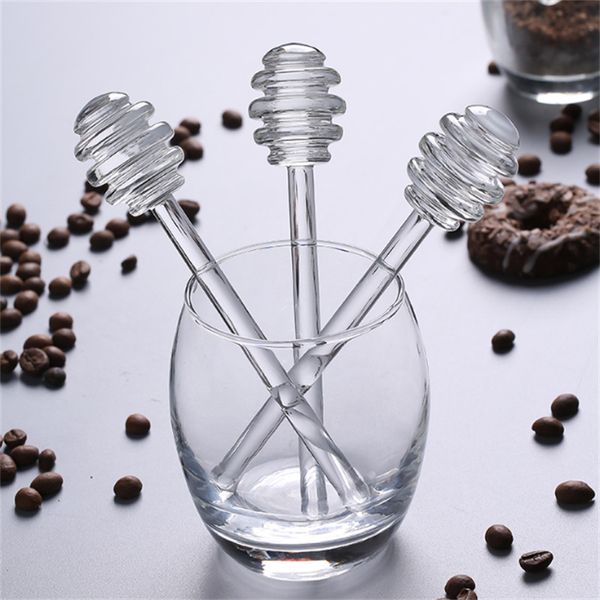 Honing Roerstok Glazen Lepels Dipper Siroop Dispenser Sticks Creatieve Koffie Jam Mengen Benodigdheden Voor Jar JL1833