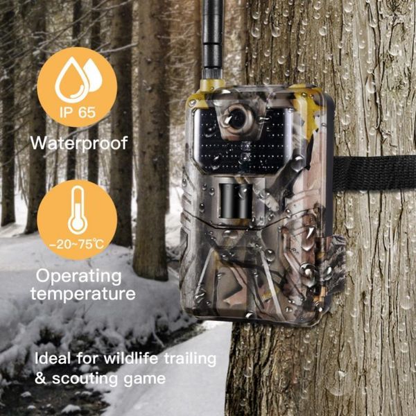 Videocamere HC90M Telecamere da caccia Wildlife Trail Camera 20Mp 1080P Po Trappole Monitoraggio impermeabile Rilevamento del calore a infrarossi Visione notturna