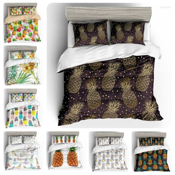 Set biancheria da letto Dream NS Set Fibra di poliestere Cotone Ventilazione Modello ananas Kit confortevole Moda Stile semplice