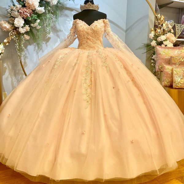 Шампанское от плеча платье Quinceanera платье для бала платье платья