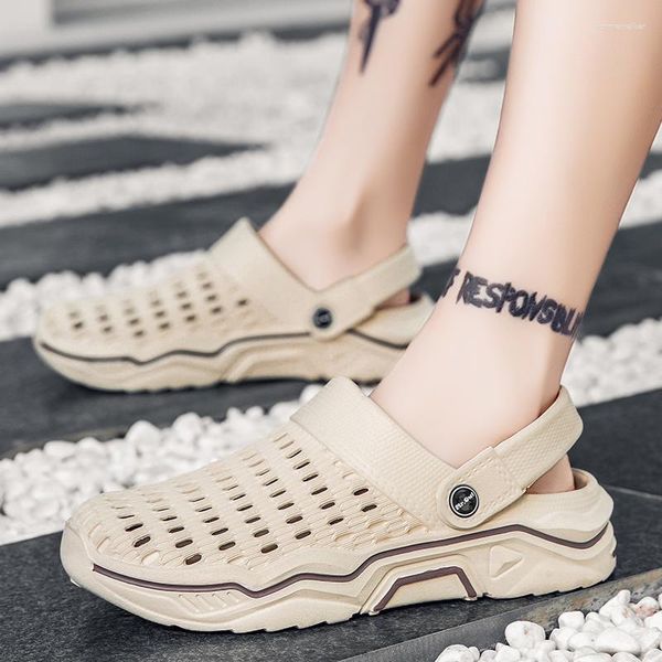 Sandalen Sommer Herren Atmungsaktive Outdoor Hausschuhe mit dicken Sohlen Rutschfeste Wasser Watschuhe Außensohle Angeln Surfen Strand