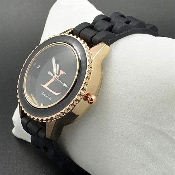 Orologi di marca TOP Moda donna Ragazze Orologio da polso al quarzo con cinturino in silicone L022654