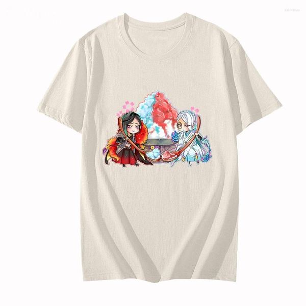 Magliette da uomo Kakigori T-shirt stampate Camicia Touken Ranbu Magliette in cotone Stile anime Manica corta O-Collo Abbigliamento casual Grafica