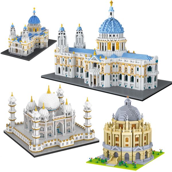 Giocattoli di trasformazione Robot Mirco Street View Taj Mahal Modello Building Blocks MOC Famosa Oxford Architettura Decorazione Mattoni Ragazzi Giocattoli per bambini Regali 230809