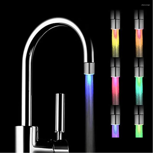 Gece Işıkları Yeni RGB musluk yaratıcı su lambası duş romantik 7 renkli LED hafif banyo ev banyo dekoratif aydınlatma dro dhpm9