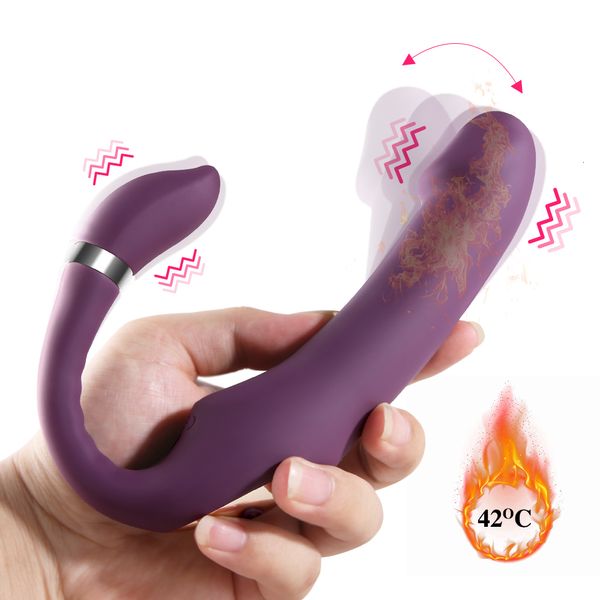 EggsBullets 10 Speed Dildo Vibrator For Women Couples Sex Toys Heating Female Clit Stimulator Soft Silicone Anal Adult Products 230808