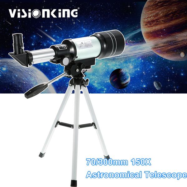 Visionking 70300 Профессиональный астрономический телескоп SkyWatcher 150x Space Sky Sky Moon наблюдение монокулярная астрономия с Trpod