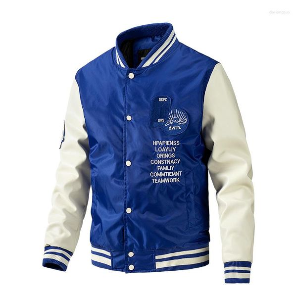 Jaquetas masculinas Varsity Baseball Jacket Masculino Outono Primavera Bomber Moda Uniforme Streetwear Casual Masculino Unissex Casacos Universitários