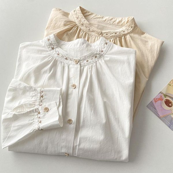 Blusas femininas chiques sólidas camisetas femininas bordadas gola rulê um busto camisetas casuais roupas femininas versáteis branco