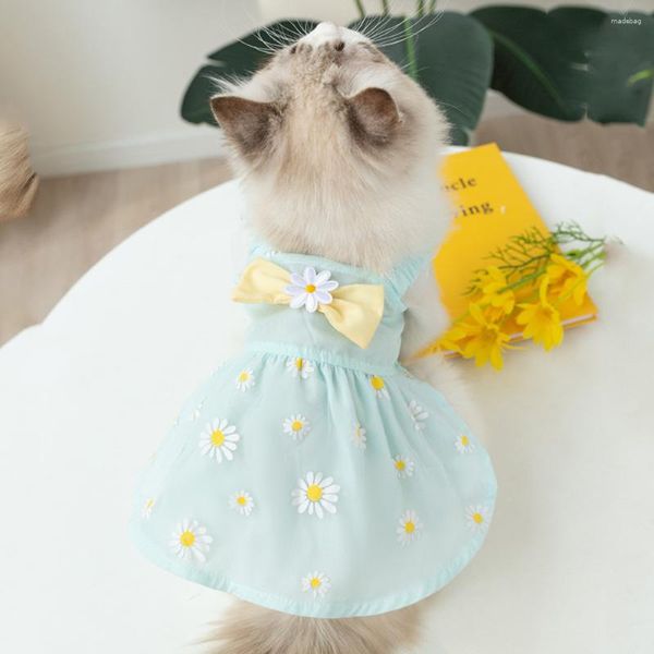 Hundebekleidung, Welpenkleidung, Sommer, Frühling, süßes Kleid, kleiner süßer Designerrock, Katze, modische Weste, Haustier-Strickjacke, Chihuahua, Zwergpudel