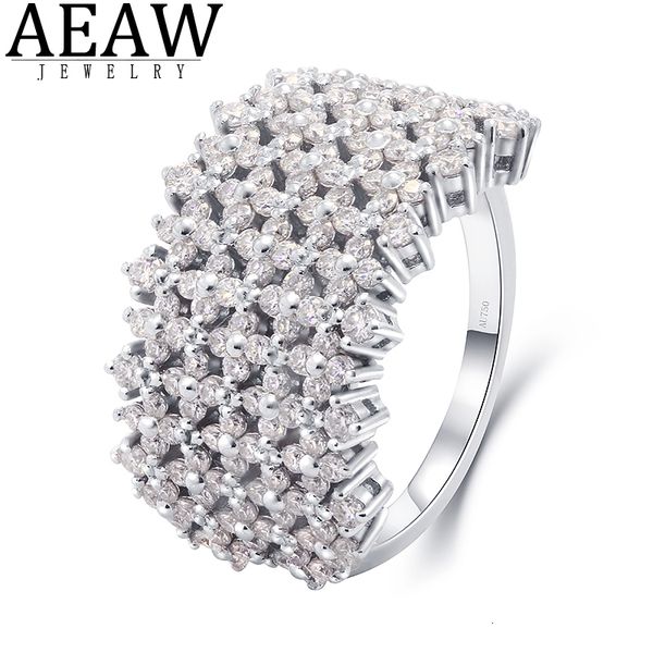 Fedi nuziali S925 Sterling Silver D Color 5 Row Flower Shape Ring High end Fine Jewelry per le donne all'ingrosso 230808
