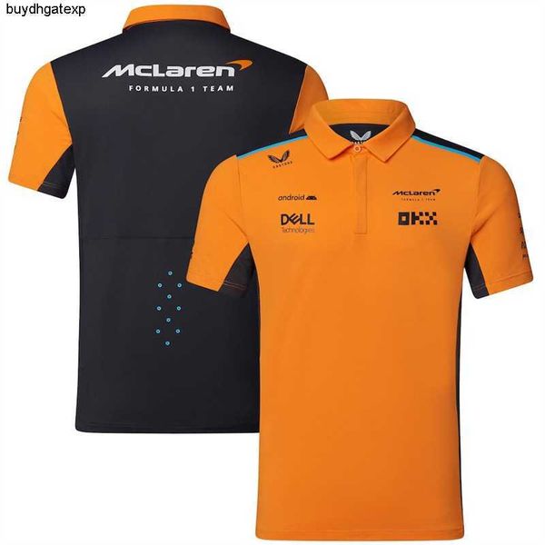 L62Q 2023 Formula One Erkekler Moda Polo F1 Yarış Takımı McLaren 2023 Gömlek Blouses Hızlı Kurutma Nefes Alabilir Kısa Kol Tişört Kırış Kıyafet Top Giyim