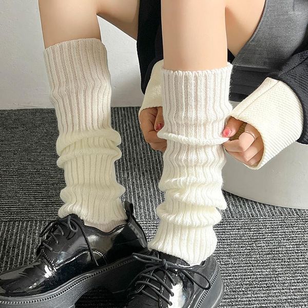 Damensocken für Damen, weiß, Lolita, Goth, Handwärmer, modische Y2k-Leggings, japanische Strickbeine, Abdeckung, Cosplay-Zubehör