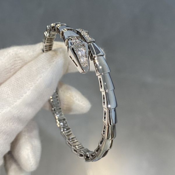 Bracciale serpente di diamanti Braccialetti d'argento d'oro Gioielli Matrimonio Regalo di compleanno con diamante