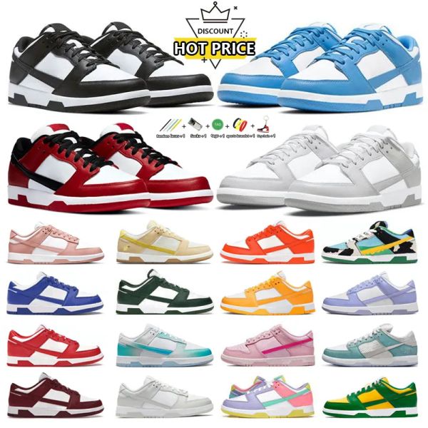 Panda Grey Fog Freizeitschuhe Designer UNC Triple Pink Varsity Red Syracuse Photon Dust Candy Rose Whisper Lilac Bordeaux Männer Frauen Trainer Plattform Sneakers GAI