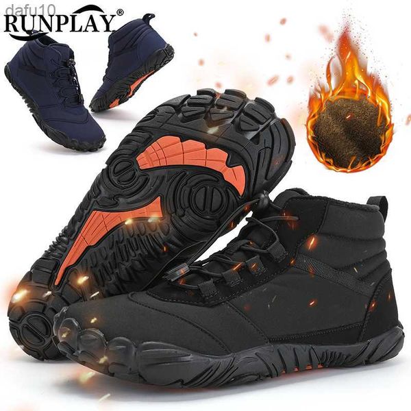 Winter Schnee Stiefel Für Männer Frauen Warm Halten Baumwolle Schuhe Outdoor Wanderschuhe Plüsch Warme Hohe Stiefeletten Große Größe 47 mann Turnschuhe L230704