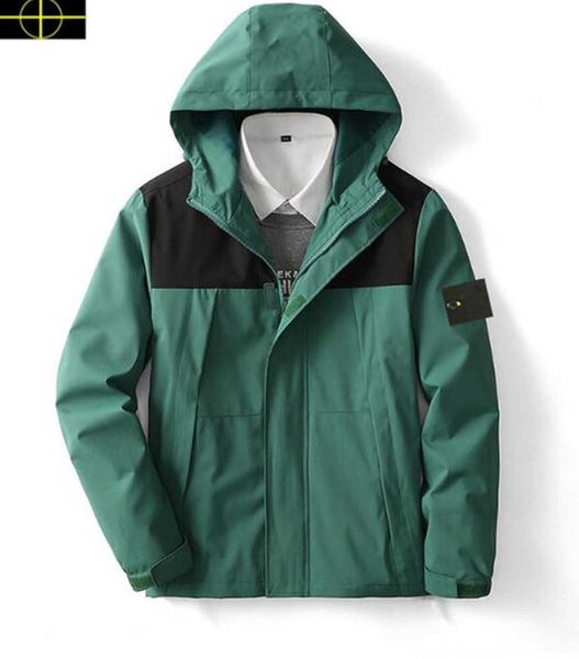 Stone Jacket Island 2022 Stilista Primavera Autunno Capispalla da uomo Trench Cappotto con cerniera Capispalla Sport Abbigliamento da uomo Giacca Stone-Island