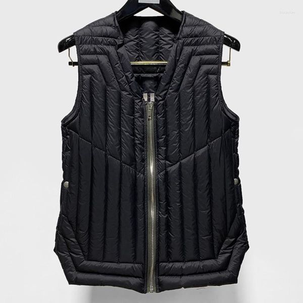 Gilet da uomo di alta qualità famoso marchio di moda piumino classico originale design a righe gilet di lusso con cerniera per motociclisti unisex