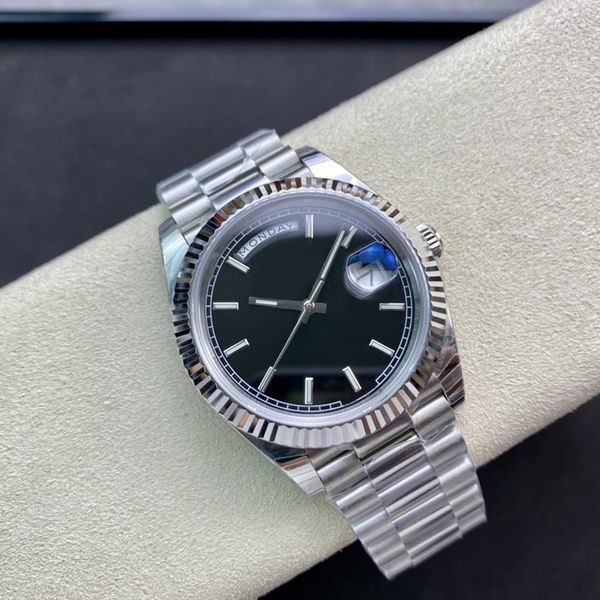 Dhgate Haftası Erkekler Lüks Saat Otomatik Makine 40mm904L Paslanmaz Çelik Kayış Safir Ayna Su Geçirmez Strap Box Katlanır Toka Kök Bira İzle Jason 007