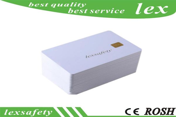 100 % Lot White Contact Smart IC Blank FM4442 Chip PVC Card с картами 4442 Chip 4442 для Printer4578300