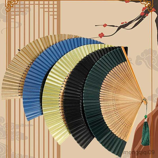 Продукты китайского стиля ручной бланк Blank White Diy Style Style Black Vintage Fan Fan Fans Fans Dance Wedding Party Painting Home Decor R230810