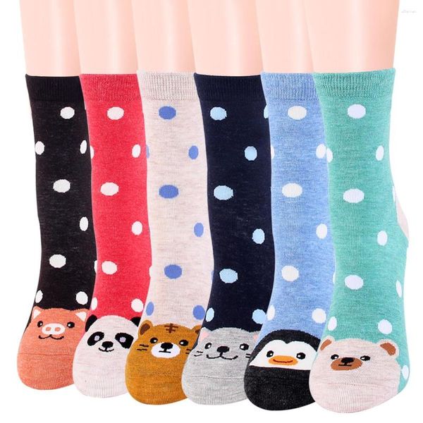 Kadınlar SOCKS 5 Çift Çin Tarzı Jacquard Noel Baba Elk Güzel Orta Tüp Kadın Pamuk