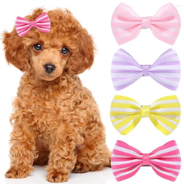 Abbigliamento per cani Pet Hairpin Gatti Cani Bow Knot Hair Clips Pets Hair Grooming Accessories Puppy Hairclips Archi Forniture