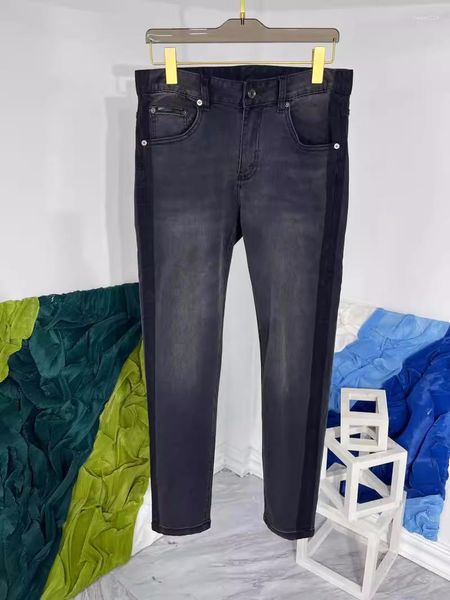 Jeans masculino 2023 primavera verão estilo coreano chique alta qualidade casual calça reta C843