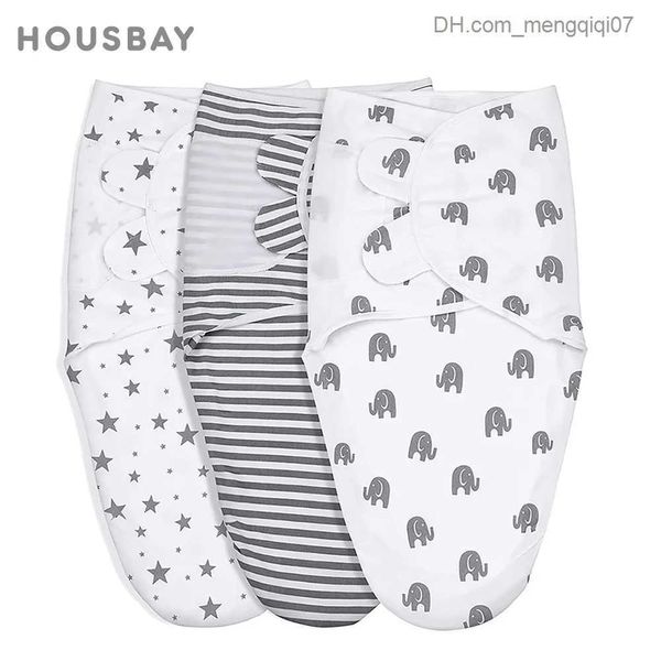 Pyjama 0-3m Neugeborenes Babyvogel Nest Verpackung Baumwollbaby Schlafsack Star Elefant Windel Kokosnussvogel-Nistdecke Empfang Decke Z230811