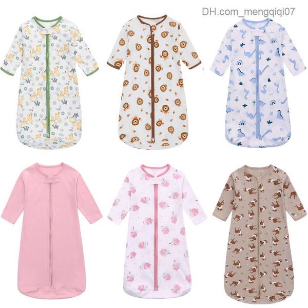 Pyjamas Baby Schlafsack 0-18 Monate Long Sleep Baby Ein Stück Pyjamas Cartoon Schlafsack Anti-Kick-Decke Z230811