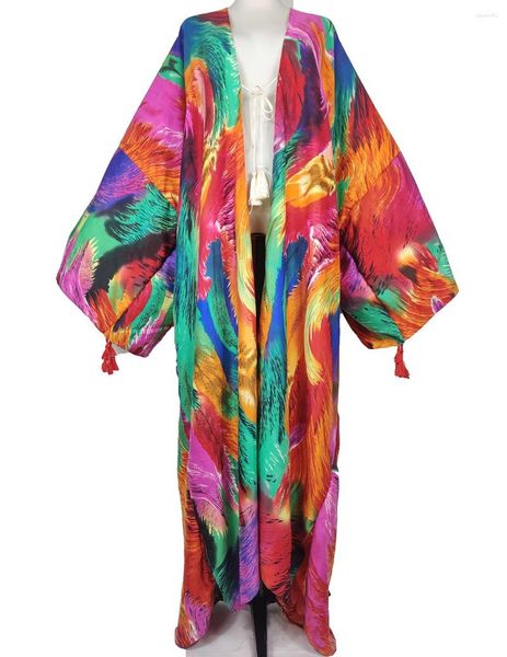 Ethnische Kleidung Schöne 2023 Herbst Winter Langarm Baumwolle Duster Mantel Für Frauen Nahen Osten Strand Muslimischen Kaftan Kimonos Ramadan