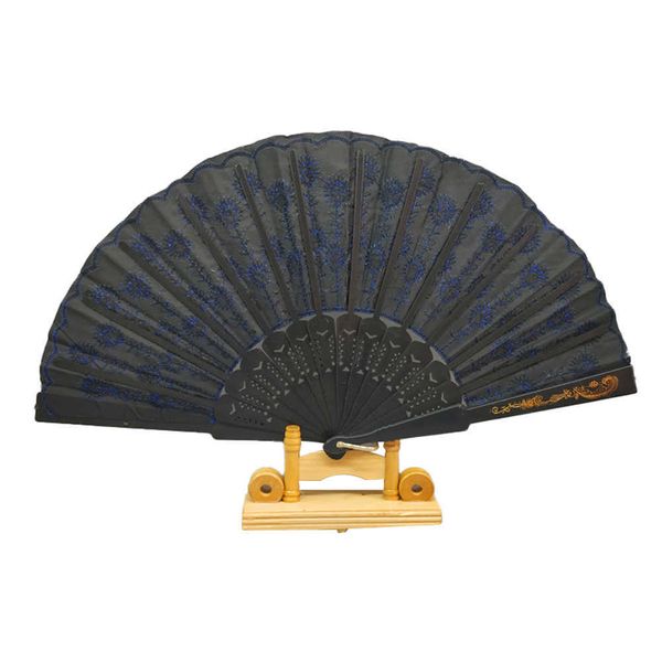 Produtos de estilo chinês ventilador dobrável flor dança dobrável decoração à mão ventilador multicolorido festa plástico cetim seda estilo espanhol