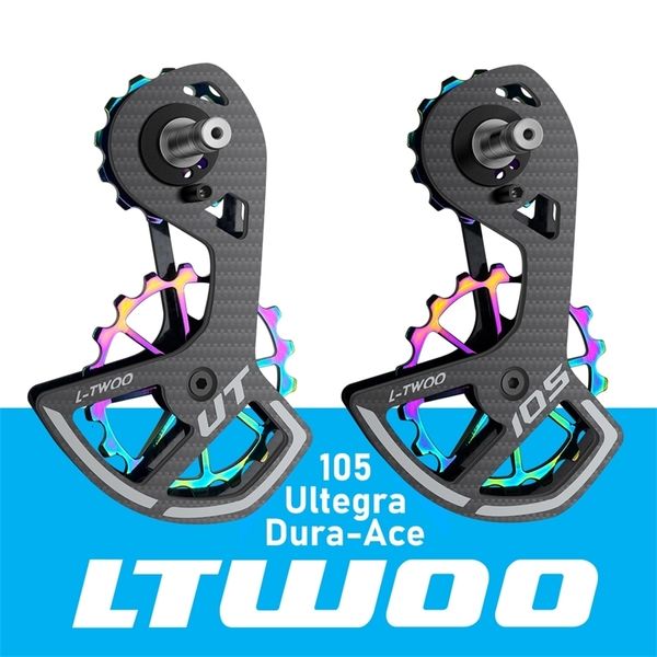 Bisiklet vites değiştiriciler Ltwoo UT Bisiklet Seramik Yatak Karbon Fiber Kasnak Tekerlek Seti Arka Kılavuz 11 Hız 34T Destek Shimano 230816