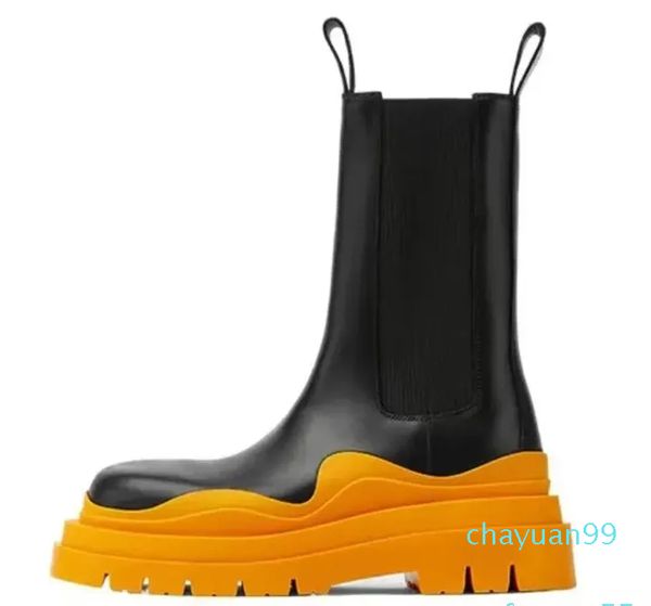 2023-Womens Mans Boots Luxury Leather Women Women Antiplip Outdoor Crownoor Rubber Elastic Boot Cream Pinnk Green Designer Shoes