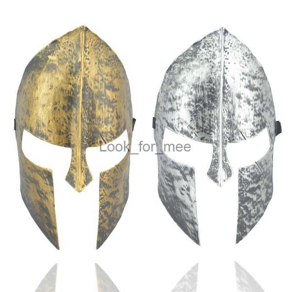 Halloween Party Spartan Tema Spartan Warrior Helmet Mask Decoration Display per adulti Masquerade Ball Maschera antico Sport Baschia HKD230810