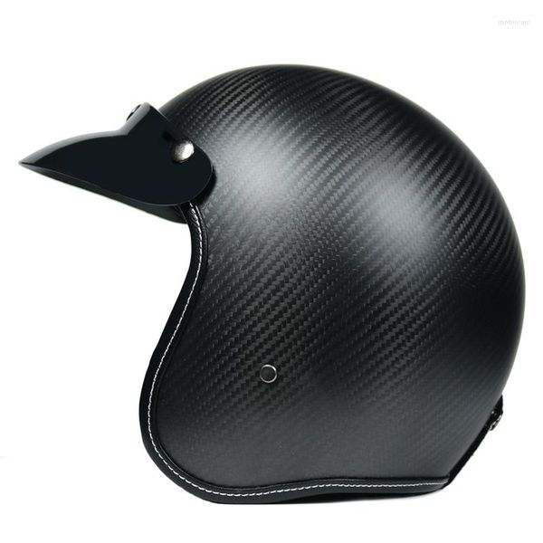 Мотоциклетные шлемы Винтаж Blackmatte Black Open Gace Helme Het Jet /4 Half Casco Compacet