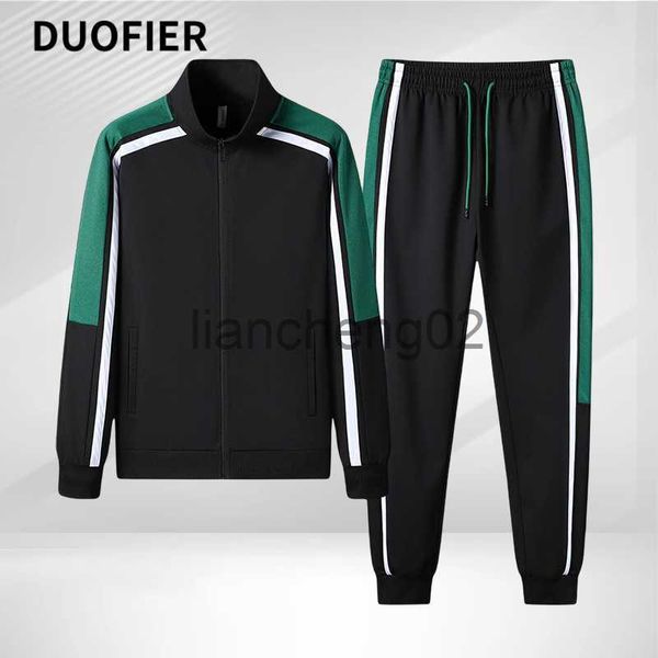 Erkek Trailsits Yeni Erkekler Trailsuit Sonbahar Sportswear 2 Parça Set Erkekler Zipper Ceket Sweetpants Marka Giyim Eşit Tweesit Erkekler Jogging Sports Suit J230810