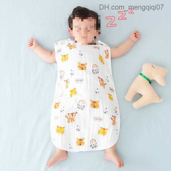 Pyjamas Baby Schlafsäcke Baby Schlafsäcke Baby Pyjama Kinderpyjamas Sommerwesten Hüfttaschen Overalls gedruckte Tier -Overall Z230811