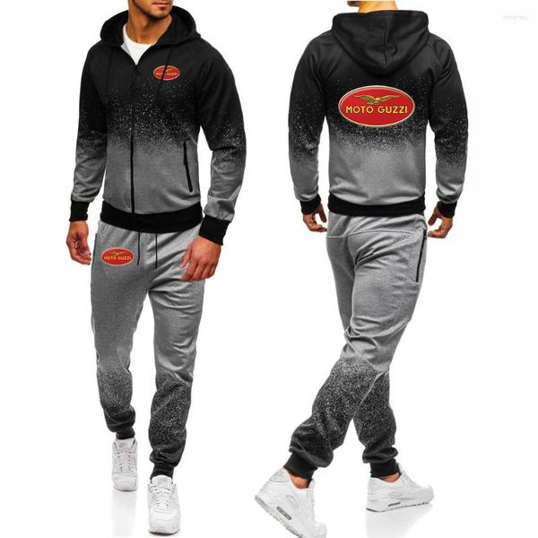 Мужские спортивные костюмы Moto Guzzi Men Gradients Color Fashion Print